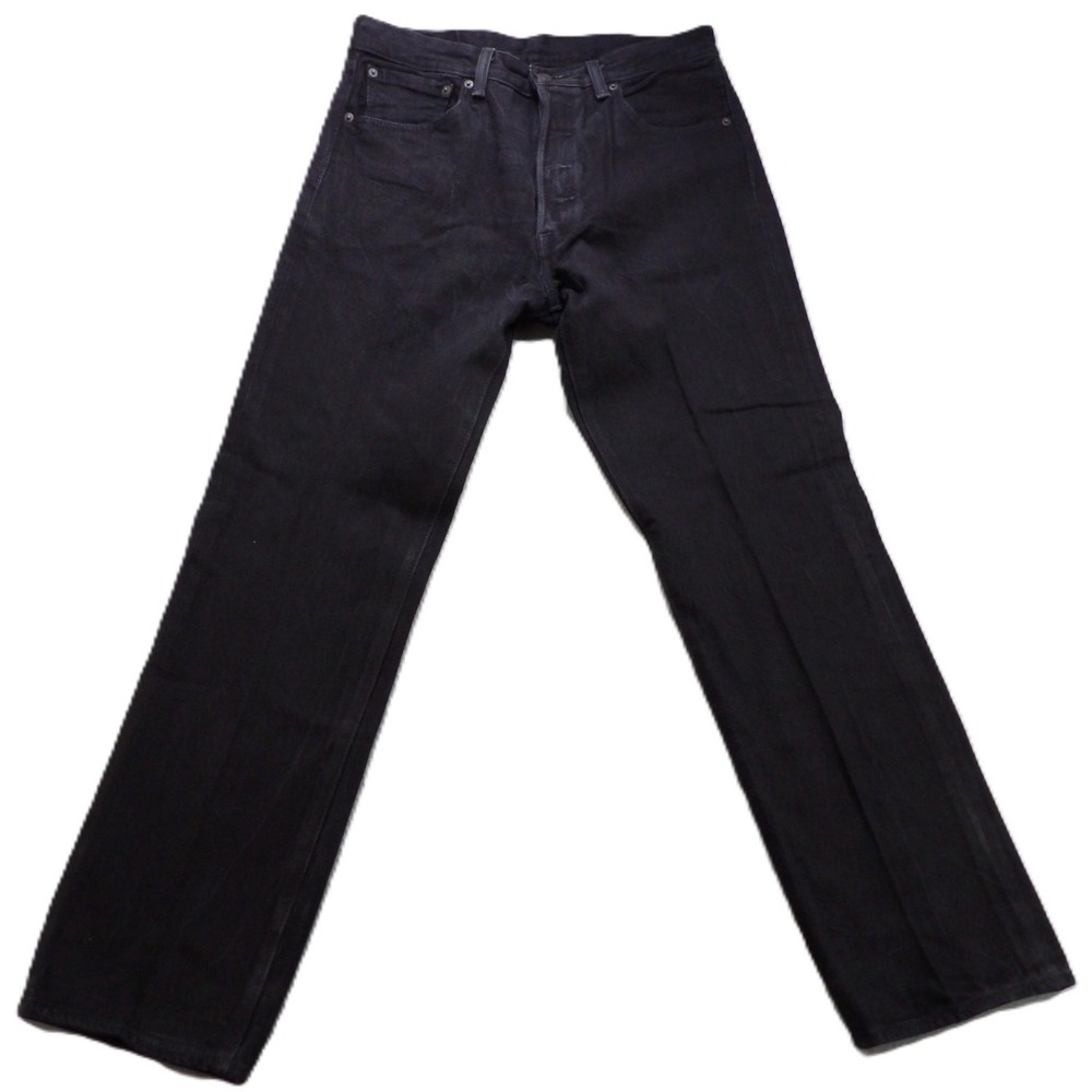Levis 501 Jeans Men 34x32 Black Original Fit Straight Leg Button Fly Cotton Logo